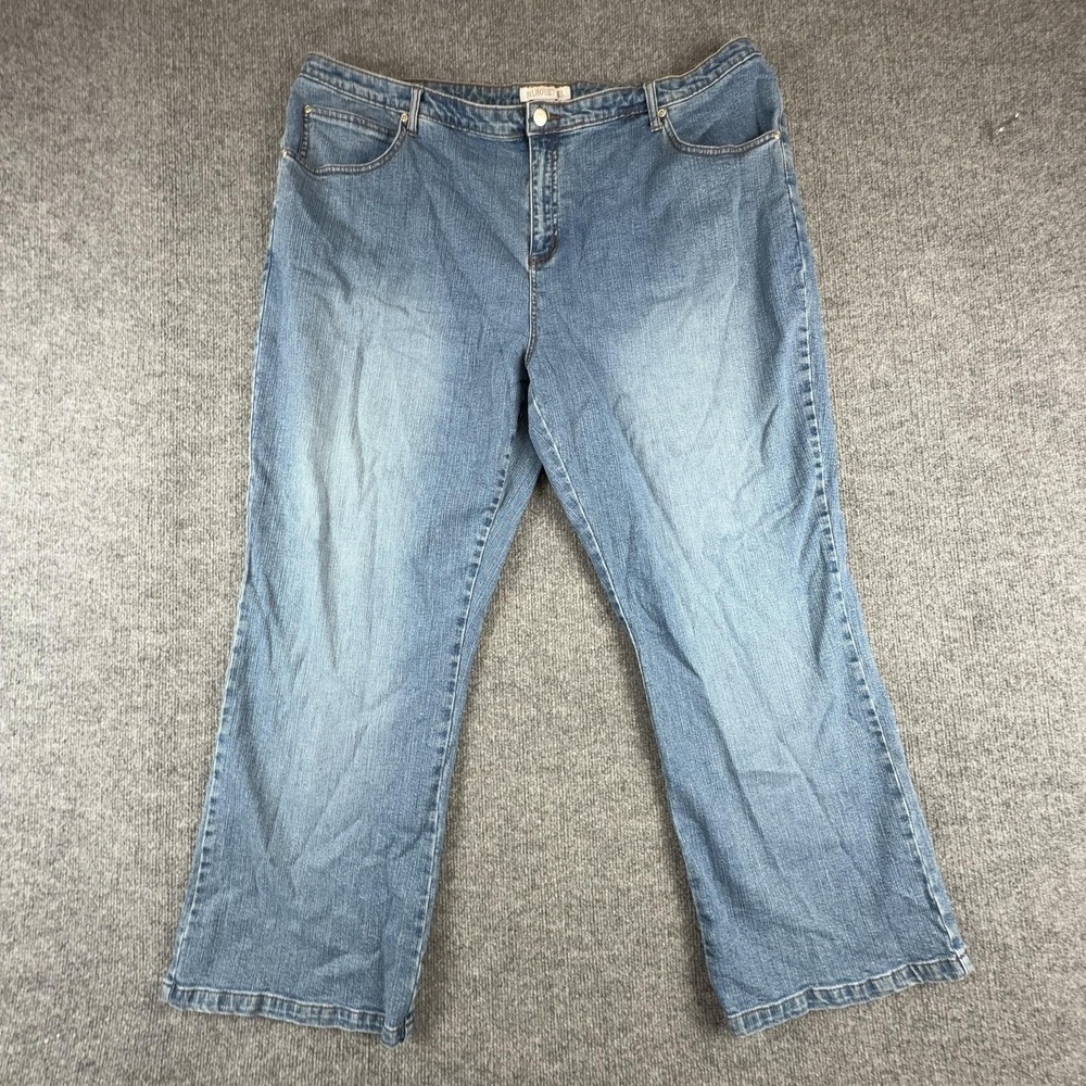 Silhouette Jeans Womens 26 Light Wash High Rise Relaxed Straight Stretch Denim